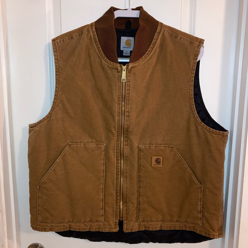Carhartt Men's Sandstone Vest Arctic Quilt Lined V01